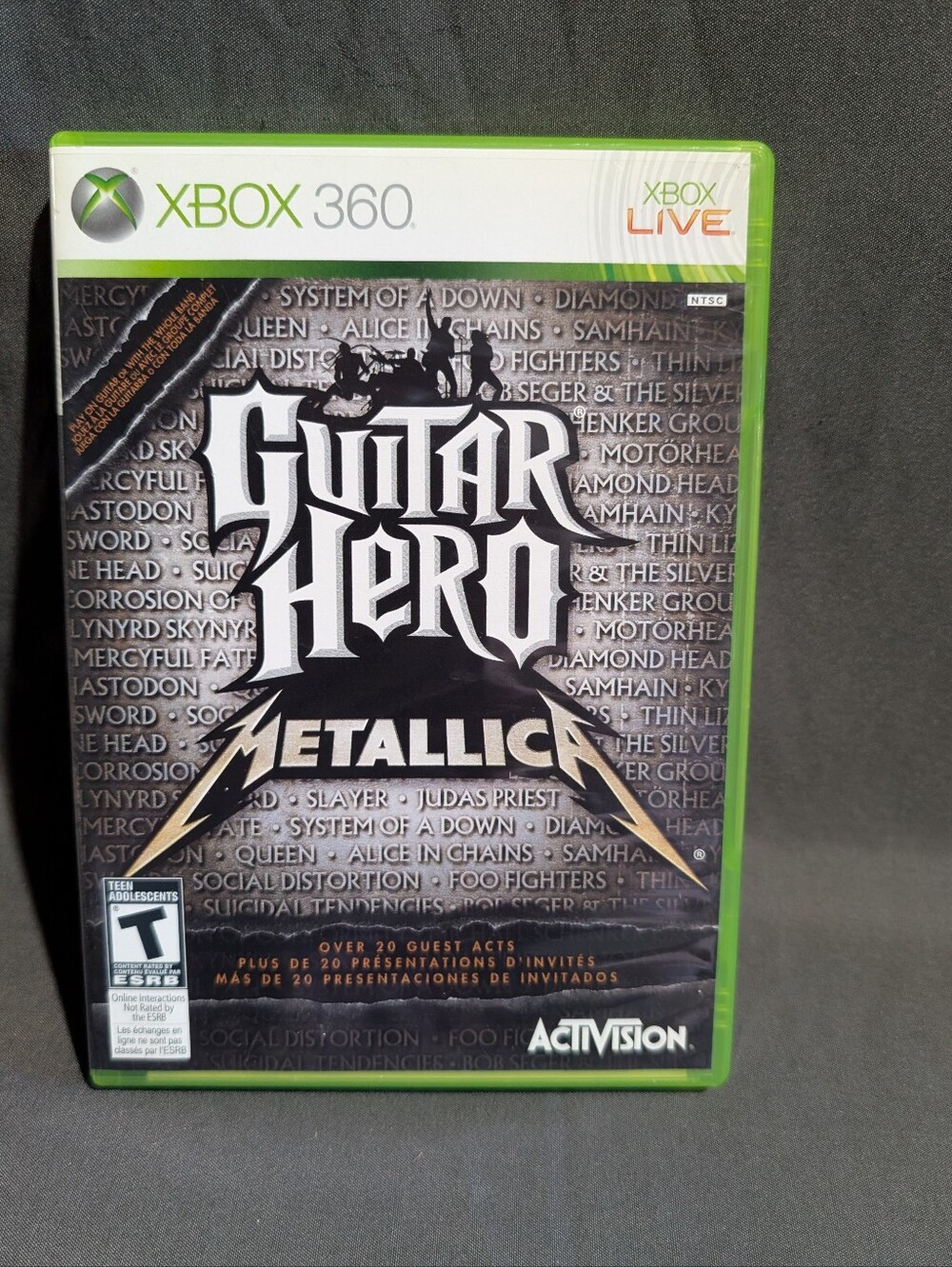 Guitar Hero Metallica Xbox 360 Video Game  Works Case And Bilingual Manual